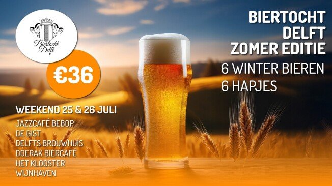 Biertocht Delft | Zomer editie | 2026
